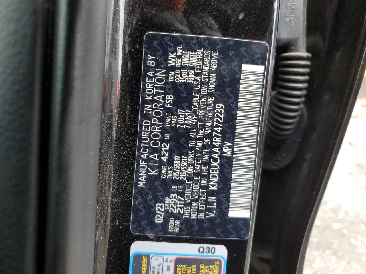 2024 Kia Seltos S VIN: KNDEUCAA4R7472239 Lot: 93818225