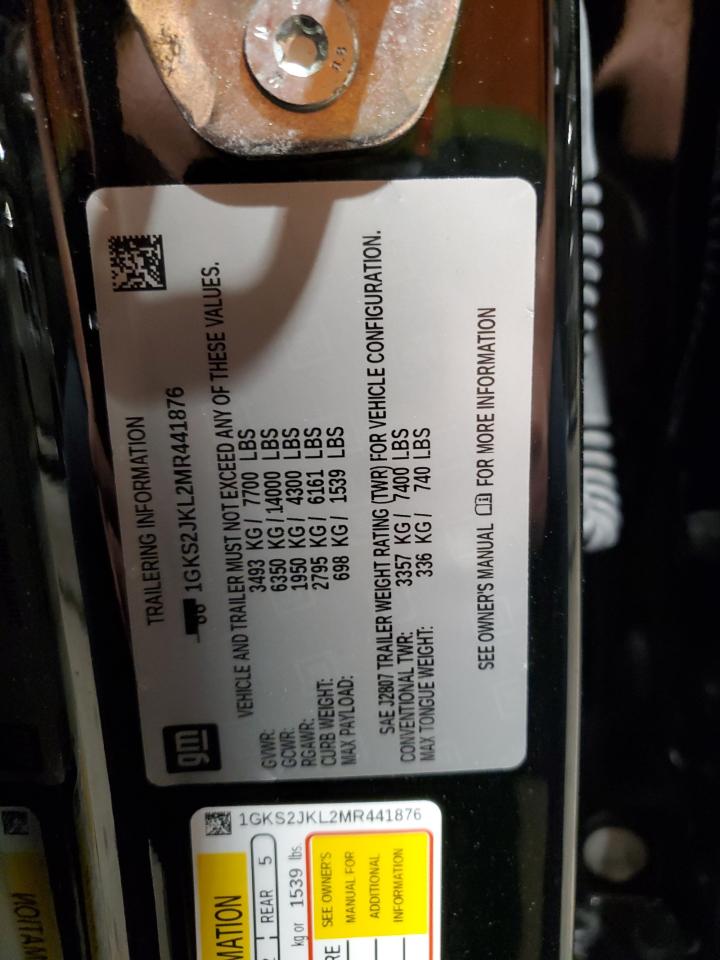 2021 GMC Yukon Xl Denali VIN: 1GKS2JKL2MR441876 Lot: 92719705