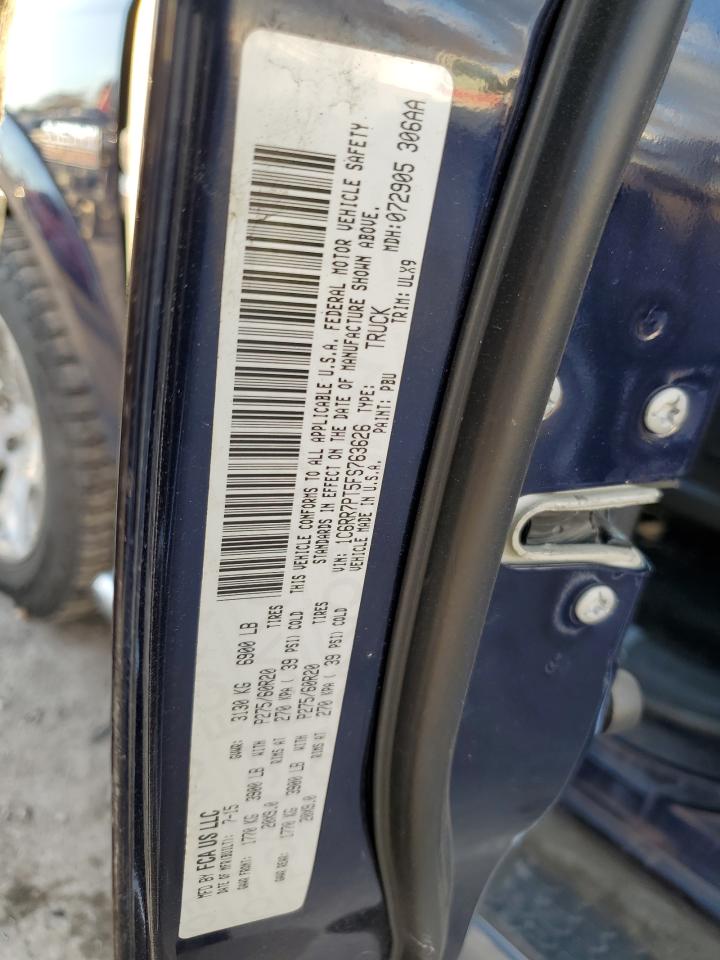 2015 Ram 1500 Longhorn VIN: 1C6RR7PT5FS763626 Lot: 91460635