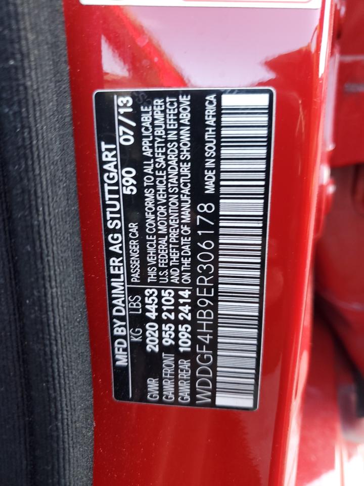 2014 Mercedes-Benz C 250 VIN: WDDGF4HB9ER306178 Lot: 91523945