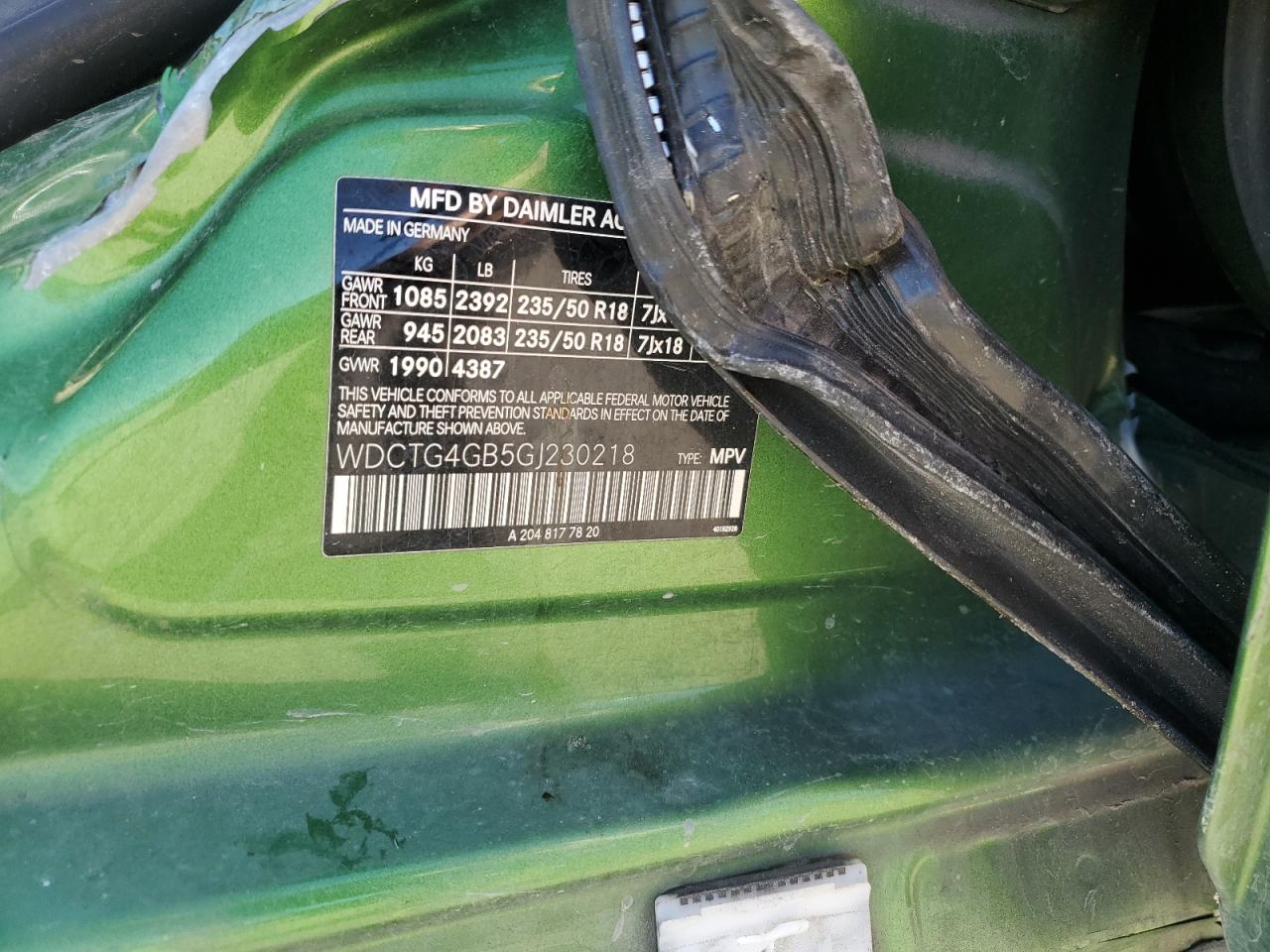 Фото: WDCTG4GB5GJ230218