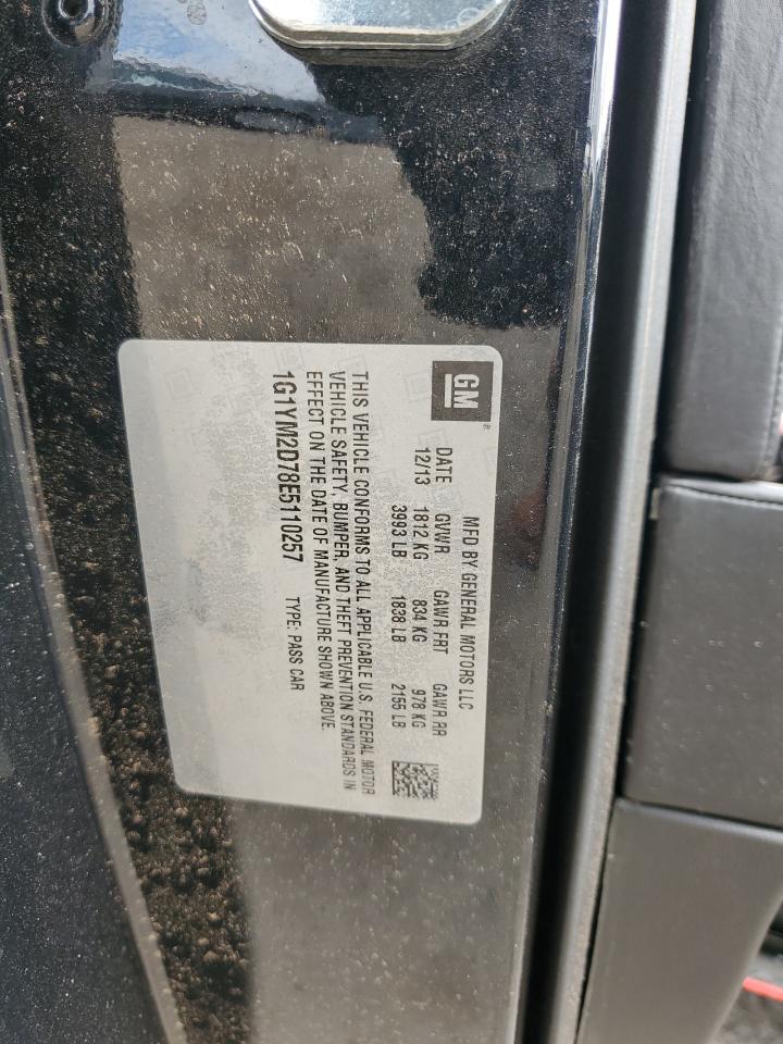 2014 Chevrolet Corvette Stingray Z51 3Lt VIN: 1G1YM2D78E5110257 Lot: 93515075