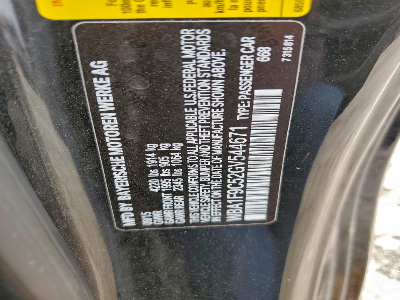 2016 BMW 228 I Sulev VIN: WBA1F9C52GV544671 Lot: 93457435