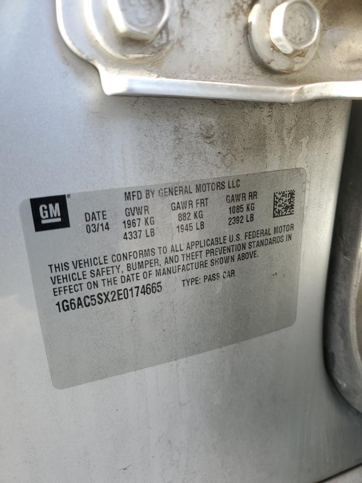 2014 Cadillac Ats Performance VIN: 1G6AC5SX2E0174665 Lot: 91493625