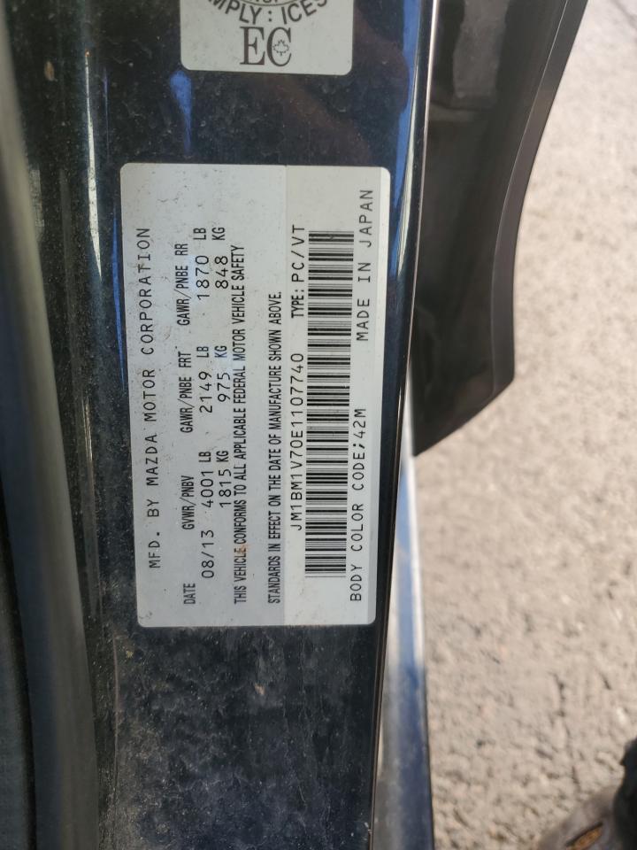 2014 Mazda 3 Touring VIN: JM1BM1V70E1107740 Lot: 93642095