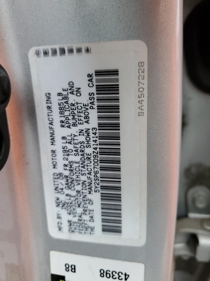 2009 Pontiac Vibe VIN: 5Y2SP67009Z414143 Lot: 93150845