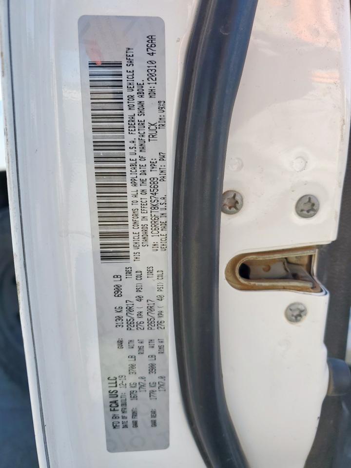 2019 Ram 1500 Classic Tradesman VIN: 1C6RR6FT8KS745689 Lot: 92060655