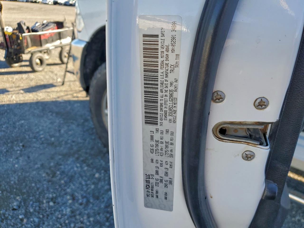 2018 Ram 2500 St VIN: 3C6UR5CL1JG290635 Lot: 93927805