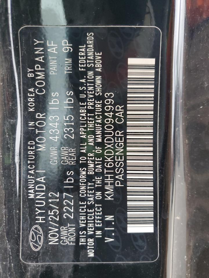 2013 Hyundai Genesis Coupe 2.0T VIN: KMHHT6KDXDU094993 Lot: 93352435