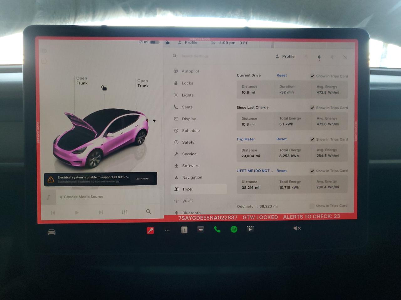 2022 Tesla Model Y VIN: 7SAYGDEE5NA022837 Lot: 91491115