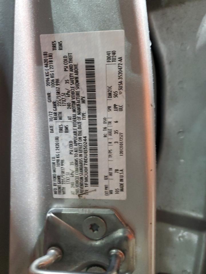 2013 Ford Escape S VIN: 1FMCU0F78DUB50244 Lot: 92314525