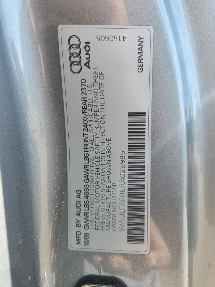 2010 Audi A5 Premium Plus VIN: WAULFAFR6AA025985 Lot: 93325775