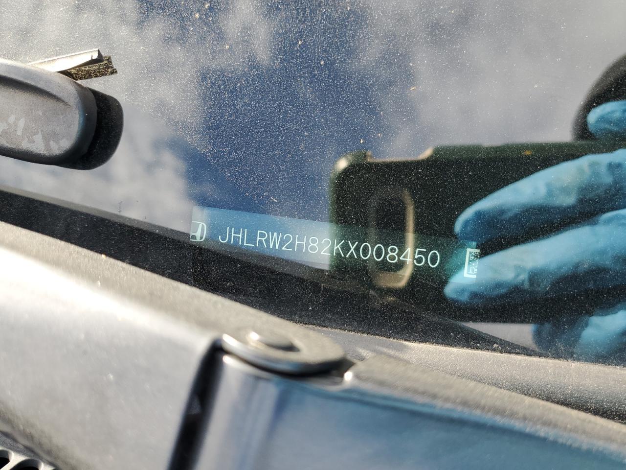 2019 Honda Cr-V Exl VIN: JHLRW2H82KX008450 Lot: 93210595