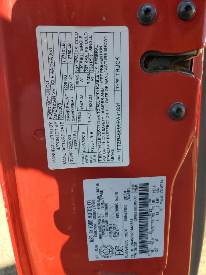 2009 Ford Ranger Super Cab VIN: 1FTZR45E99PA61831 Lot: 92497625