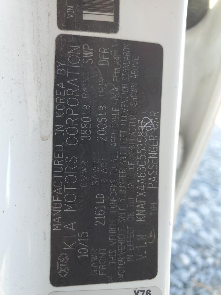 2016 Kia Forte Lx VIN: KNAFX4A63G5535897 Lot: 91945535