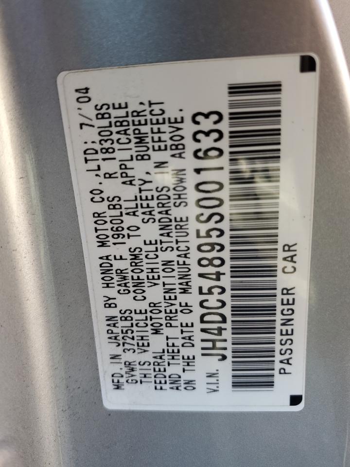 2005 Acura Rsx VIN: JH4DC54895S001633 Lot: 91965615