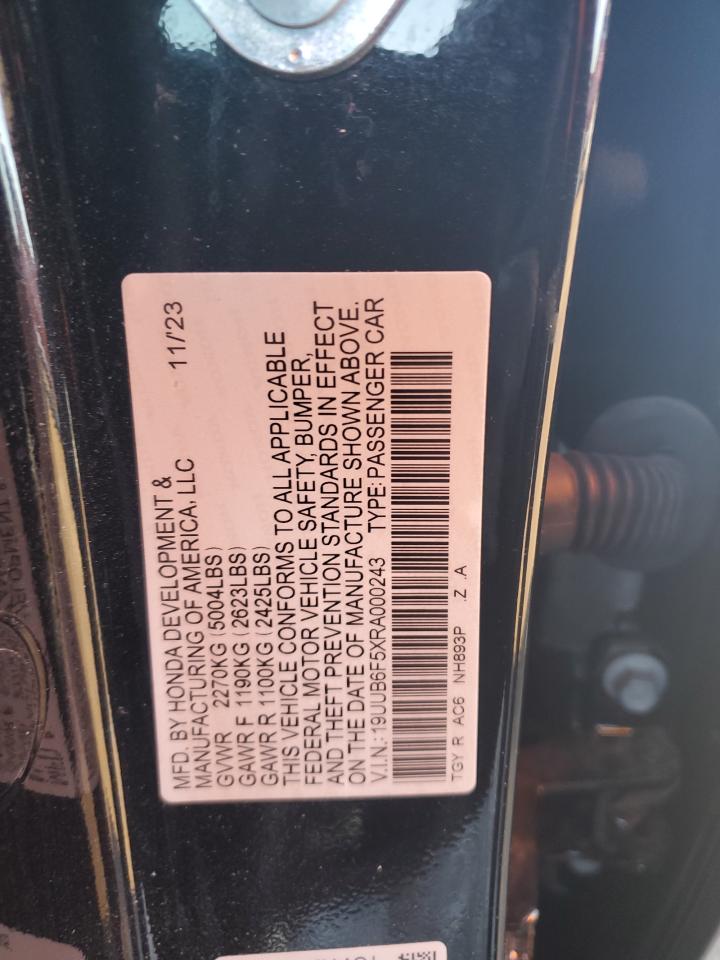 2024 Acura Tlx A-Spec VIN: 19UUB6F5XRA000243 Lot: 92664125