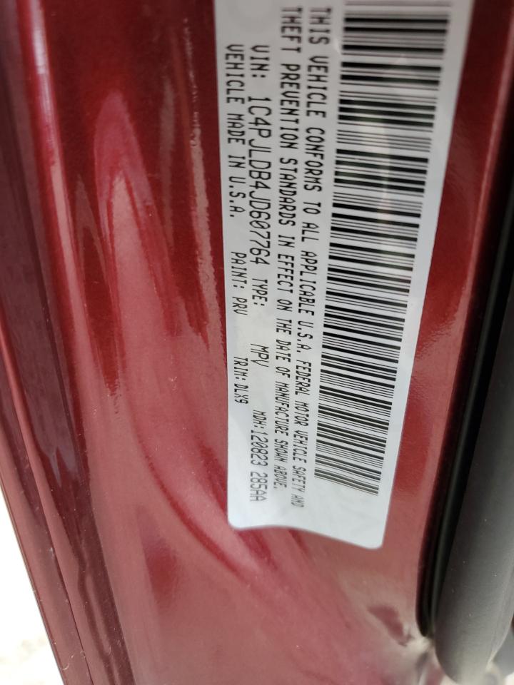 2018 Jeep Cherokee Limited VIN: 1C4PJLDB4JD607764 Lot: 92044385