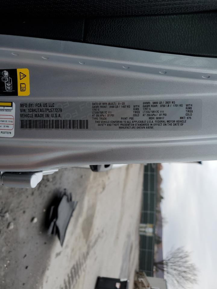 2023 Jeep Gladiator Sport VIN: 1C6HJTAG7PL577279 Lot: 92176055