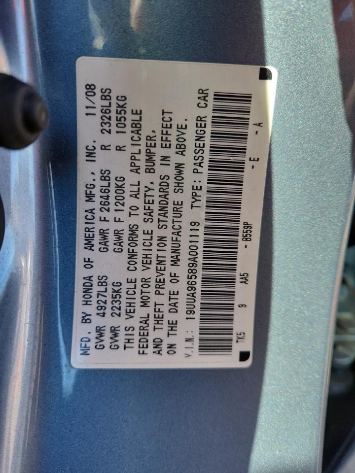 2009 Acura Tl VIN: 19UUA96589A001119 Lot: 91415755