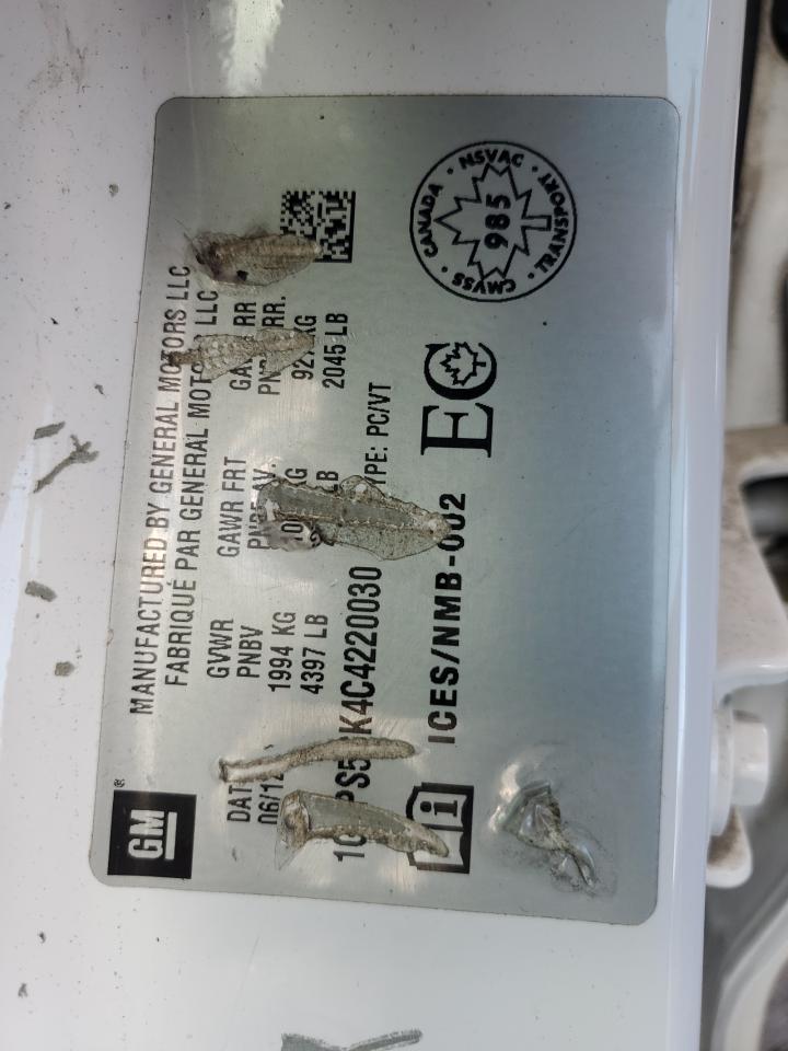 2012 Buick Verano VIN: 1G4PS5SK4C4220030 Lot: 91252165