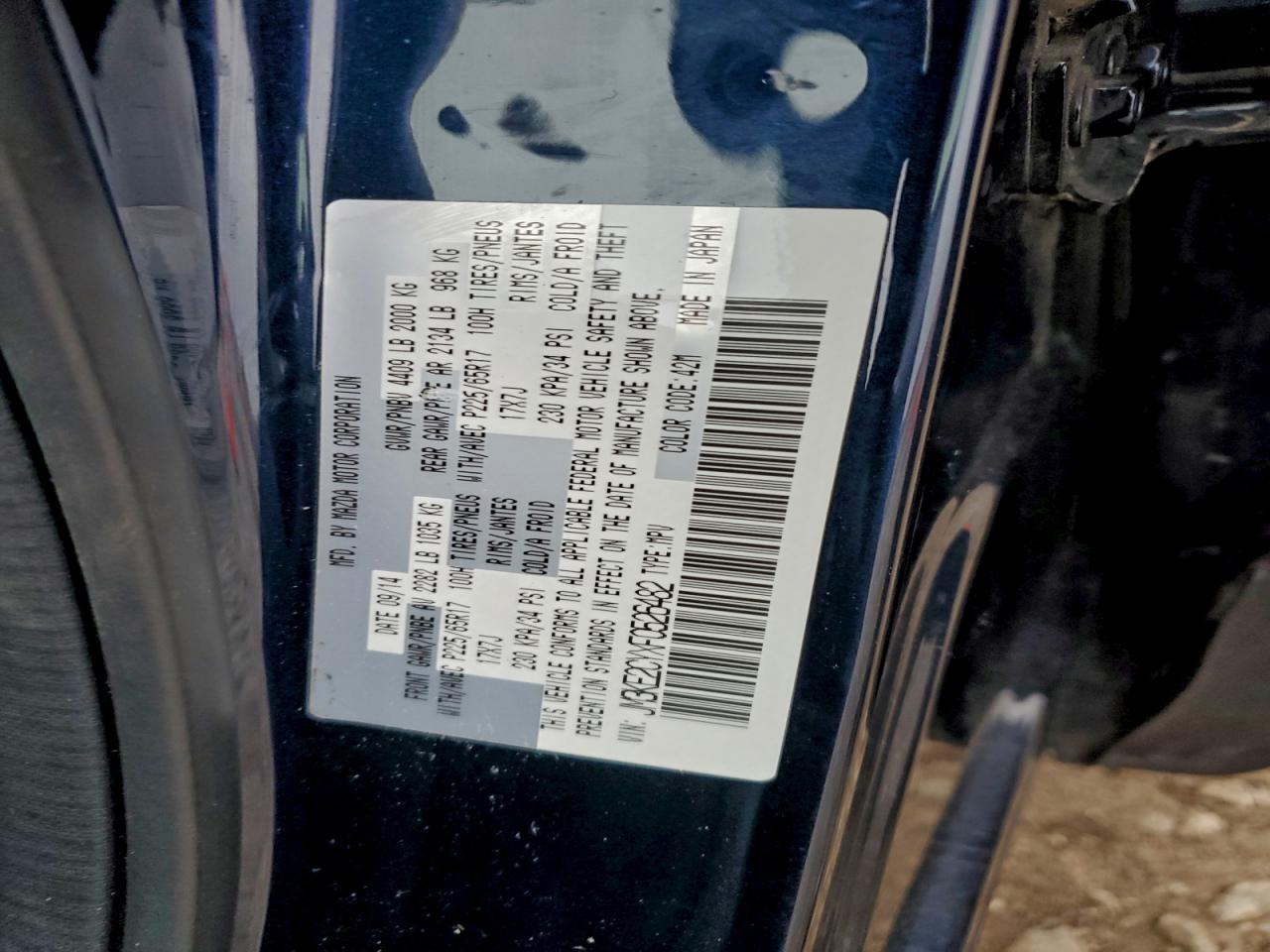 2015 Mazda Cx-5 Touring VIN: JM3KE2CYXF0526482 Lot: 94083155