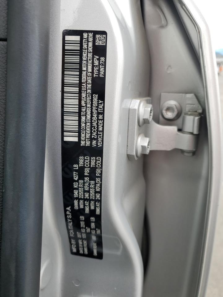 2017 Jeep Renegade Limited VIN: ZACCJADB4HPF68902 Lot: 92718025