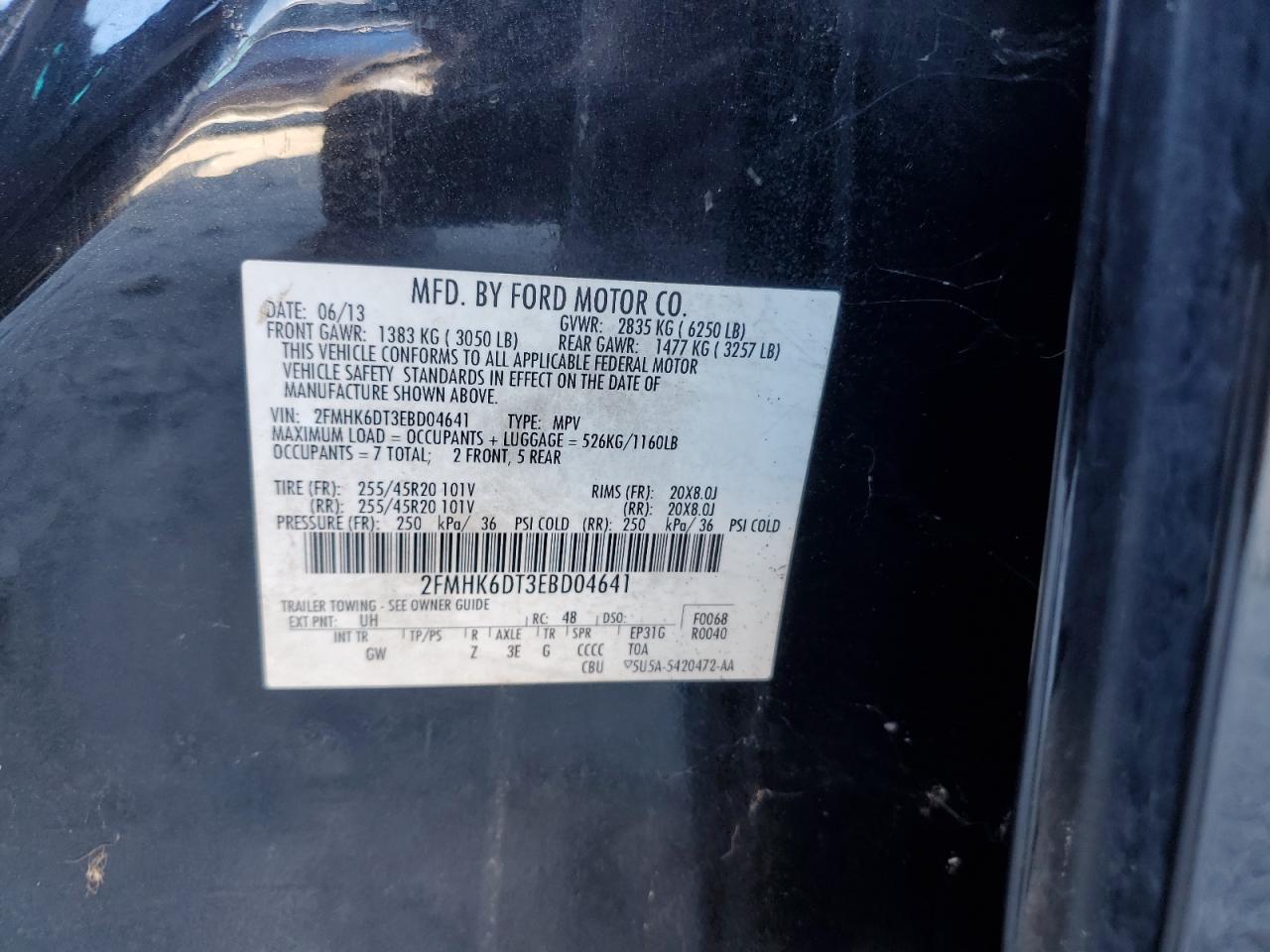 2014 Ford Flex Limited VIN: 2FMHK6DT3EBD04641 Lot: 86852595