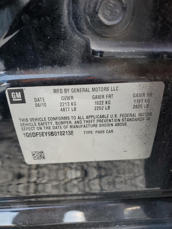 2011 Cadillac Cts Luxury Collection VIN: 1G6DF5EY9B0102138 Lot: 92707495