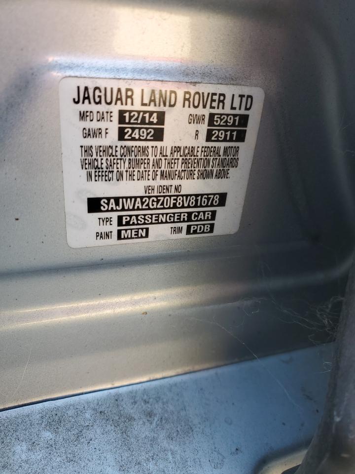2015 Jaguar Xjl Portfolio VIN: SAJWA2GZ0F8V81678 Lot: 91377935