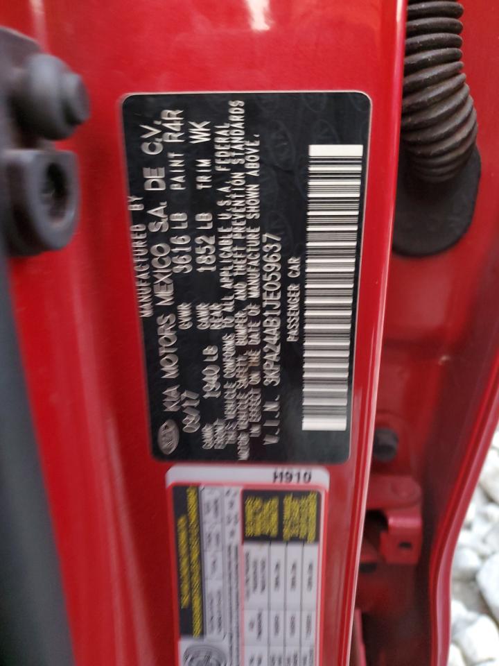 2018 Kia Rio Lx VIN: 3KPA24AB1JE059637 Lot: 91424505