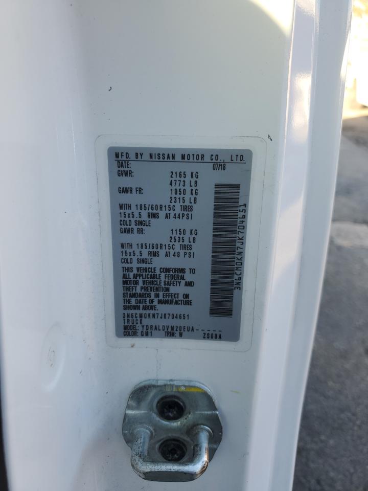 2018 Nissan Nv200 2.5S VIN: 3N6CM0KN7JK704651 Lot: 91700645