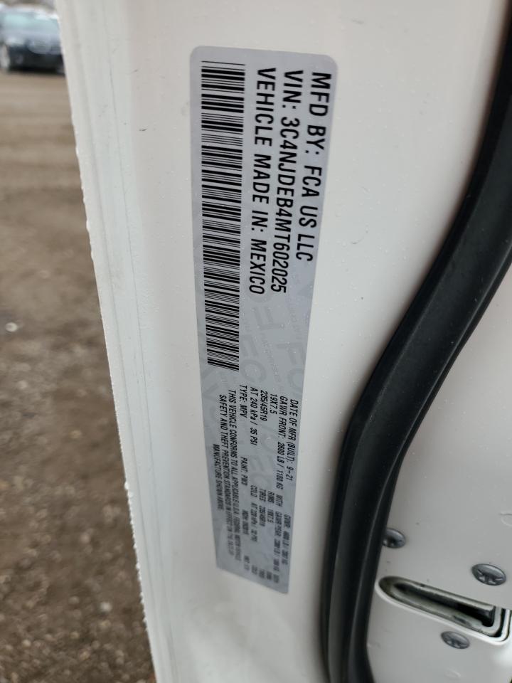 2021 Jeep Compass 80Th Edition VIN: 3C4NJDEB4MT602025 Lot: 93223255