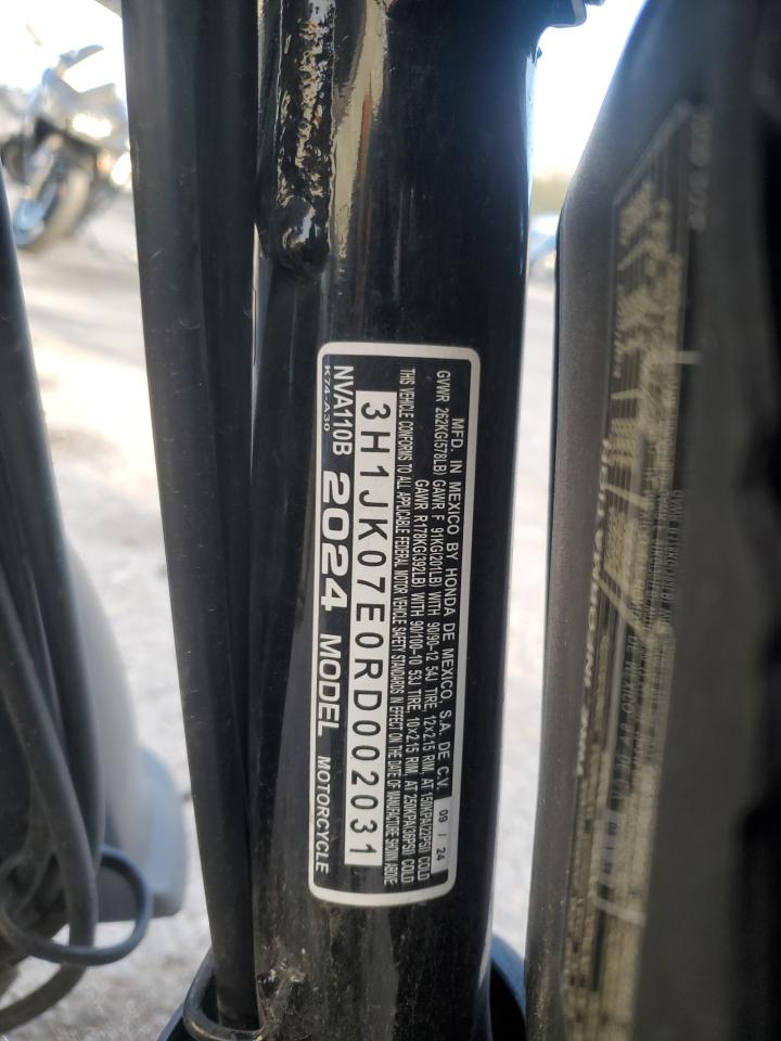 2024 Honda Nva110 B VIN: 3H1JK07E0RD002031 Lot: 93457195