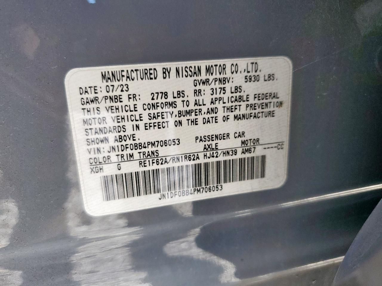 2023 Nissan Ariya Evolve+ VIN: JN1DF0BB4PM706053 Lot: 90584565