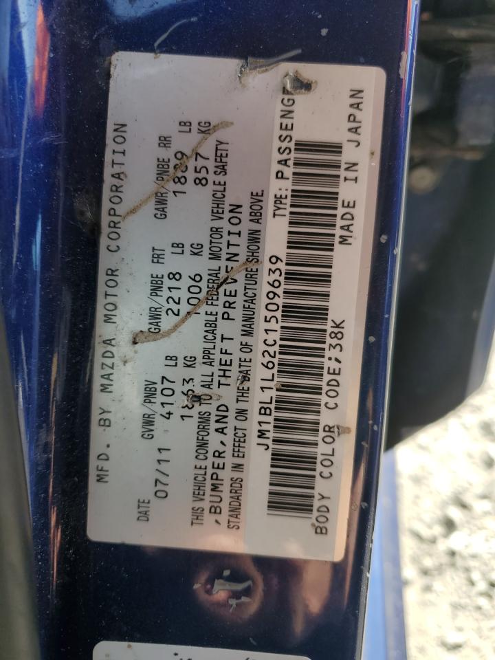 2012 Mazda 3 S VIN: JM1BL1L62C1509639 Lot: 93036125