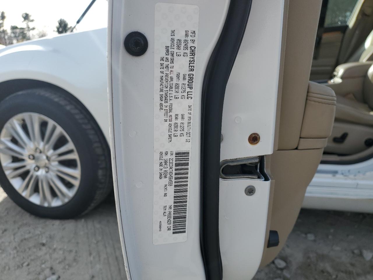 2013 Chrysler 300C VIN: 2C3CCAKT0DH564559 Lot: 91840965