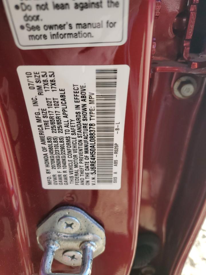 2010 Honda Cr-V Ex VIN: 5J6RE4H50AL088378 Lot: 90717295