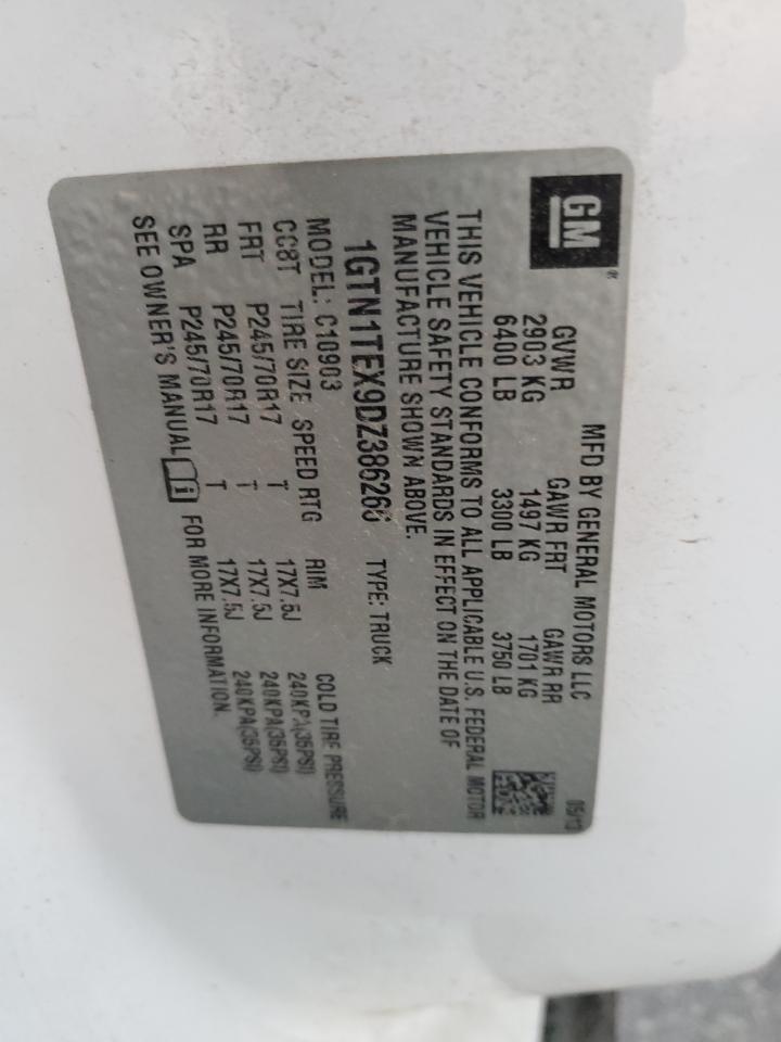 2013 GMC Sierra C1500 VIN: 1GTN1TEX9DZ386266 Lot: 93229135