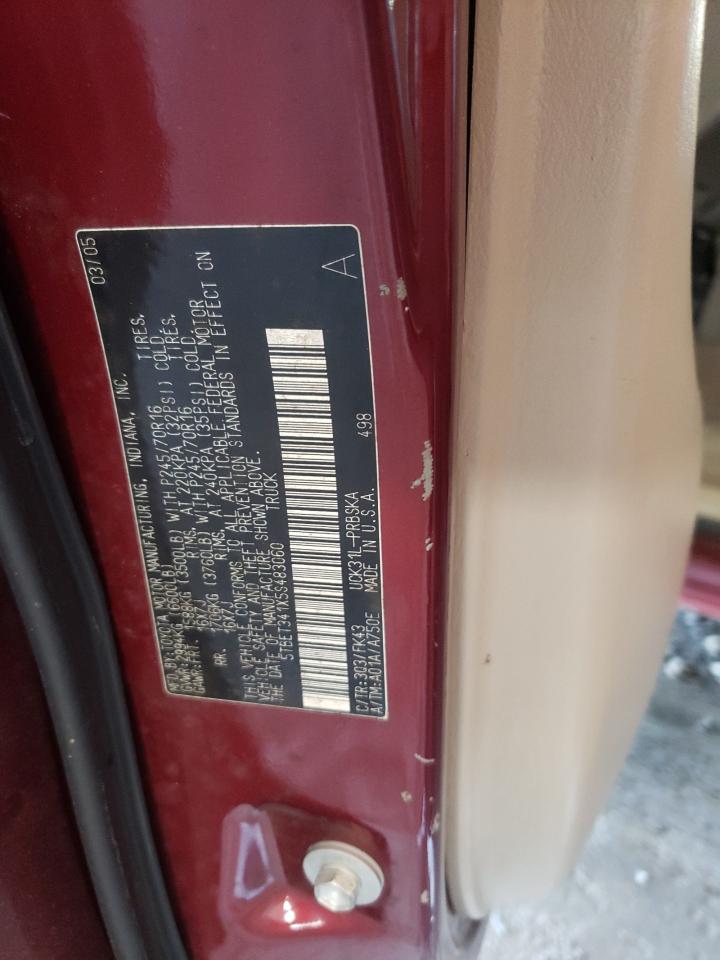 2005 Toyota Tundra Double Cab Sr5 VIN: 5TBET341X5S483060 Lot: 91694015