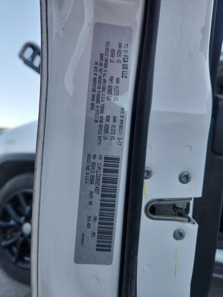 2017 Jeep Cherokee Latitude VIN: 1C4PJLCB3HD214527 Lot: 91777325