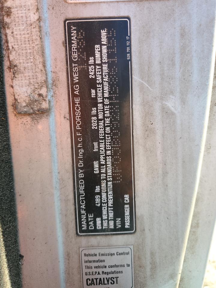 1987 Porsche 928 S VIN: WP0JB092XHS861155 Lot: 90942935