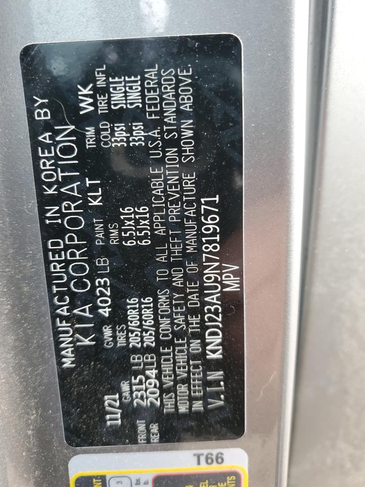 2022 Kia Soul Lx VIN: KNDJ23AU9N7819671 Lot: 93412005