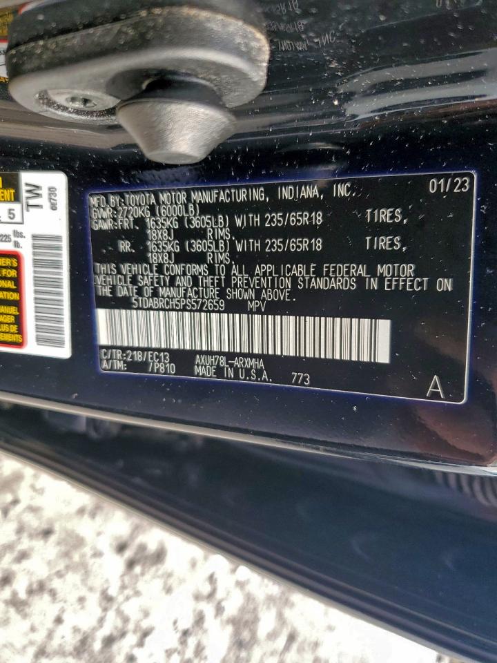 2023 Toyota Highlander Hybrid Bronze Edition VIN: 5TDABRCH5PS572659 Lot: 93814305