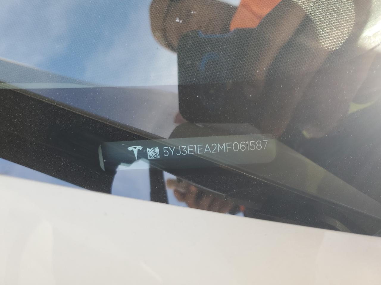 2021 Tesla Model 3 VIN: 5YJ3E1EA2MF061587 Lot: 93554515