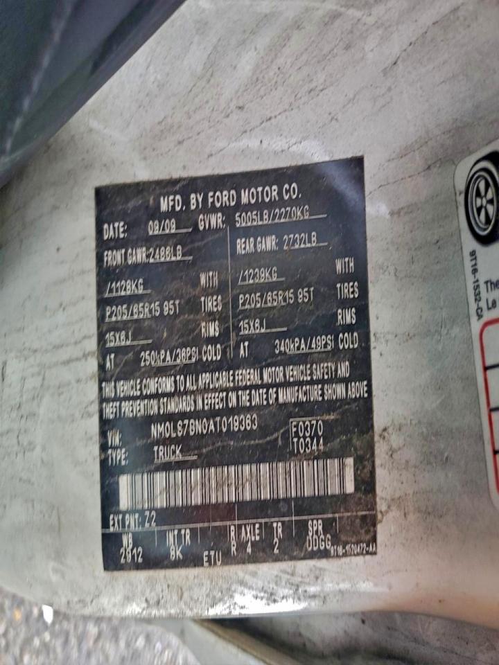 2010 Ford Transit Refrigerated Van VIN: NM0LS7BN0AT019363 Lot: 93922175