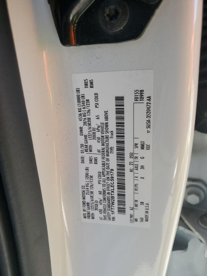 2020 Ford F250 Super Duty VIN: 1FT7W2BTXLEC59179 Lot: 91081395