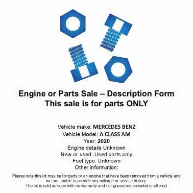 2020 MERCEDES BENZ A CLASS AM