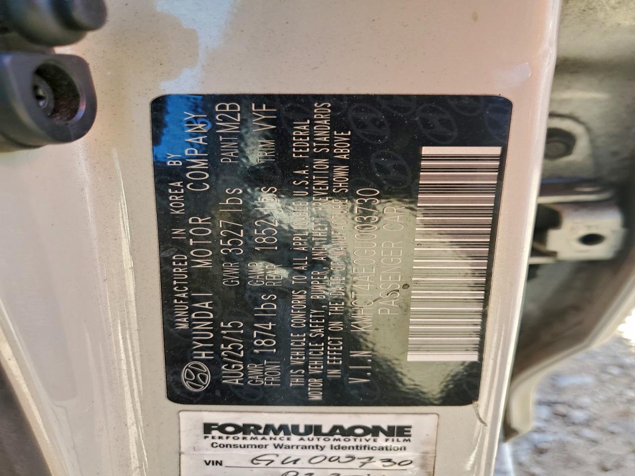 2016 Hyundai Accent Se VIN: KMHCT4AE0GU003730 Lot: 56903815