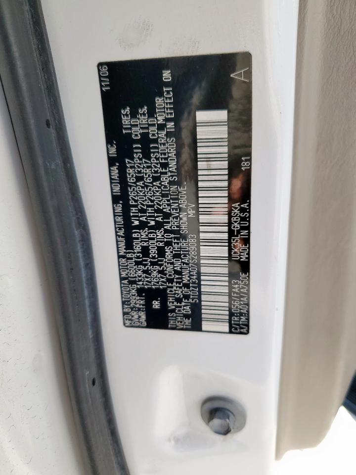 2007 Toyota Sequoia Sr5 VIN: 5TDZT34A07S289083 Lot: 90693575